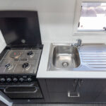 Sink and stove in the New Age Oz Classic 22E Caravan