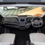 Inside the cab of the Iveco Daily