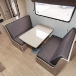 Cafe style dinette in the Coromal Appeal 647 caravan