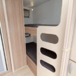 Rear bunk beds in the Coromal Appeal 647 caravan