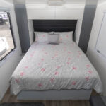 Island bed in the Summer Life RV Xplorer 17.5 Caravan