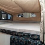 One of 4 bed options in the Jayco Swan Camper Trailer