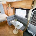 Lounge and dining in the Jayco Sterling 21.65-4 Caravan