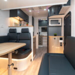 view to the rear inside the Sunliner Olantas O451 Motorhome