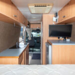 view to the front inside the Getaway Campervan