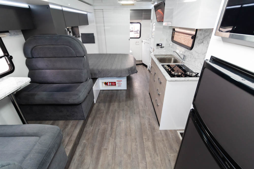 Looking to the rear inside the Avida Birdsville B7452 SL motorhome