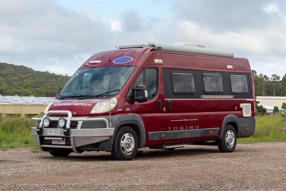 external view of the Trakka Torino Campervan