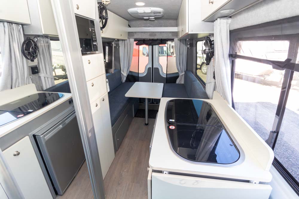 Looking to the rear inside the Safari 2 Berth Campervan