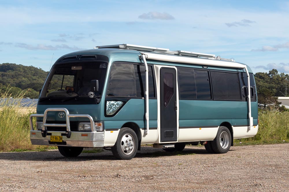 External view of the Toyota Coaster Motorhome