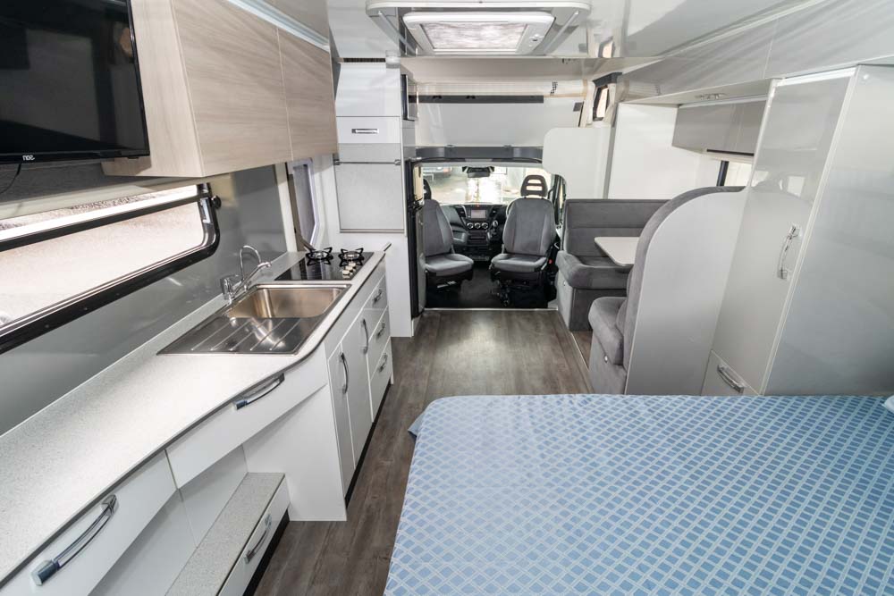 Looking to the front inside the Avida Busselton C7544 SL Motorhome