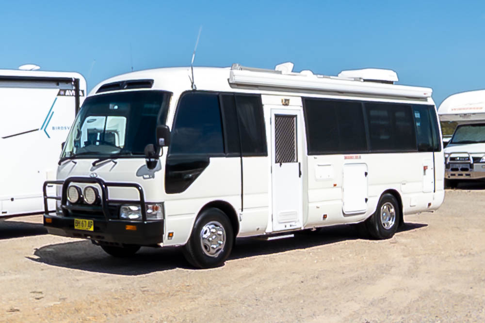 External view of the Toyota Coaster Motorhome
