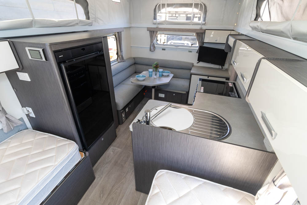 Looking to the rear inside the Jayco Journey 15-48.5 Pop-Top Caravan