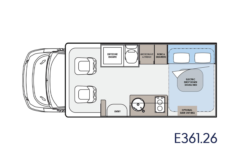 Sunliner Ekho E361.26 Motorhome Floor Plan